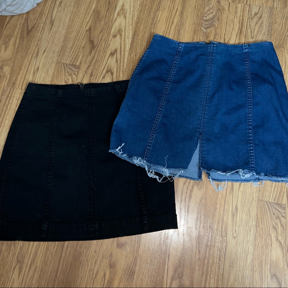 Free people denim skirt bundle!!